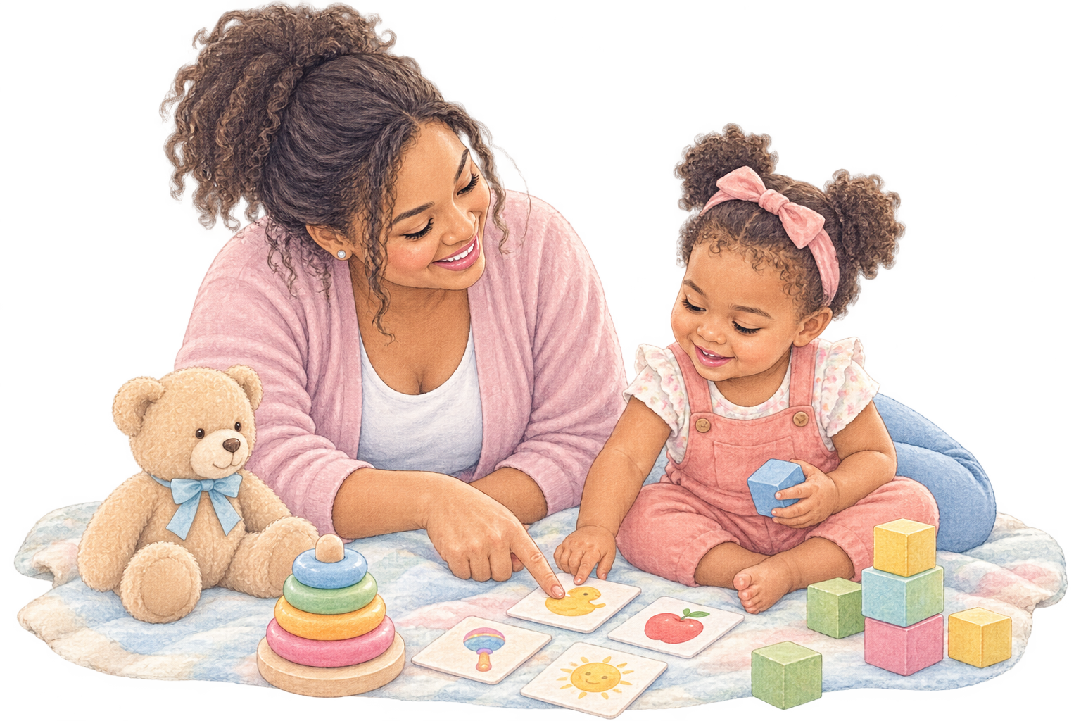 Parent and child learning together
